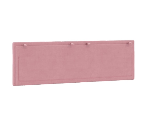 Cabecero de cama acolchado terciopelo rosa 160 cm