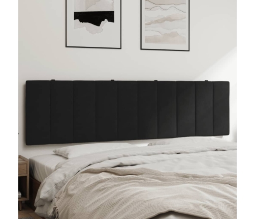 Cabecero de cama acolchado terciopelo negro 180 cm