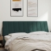 Cabecero de cama acolchado terciopelo verde oscuro 180 cm