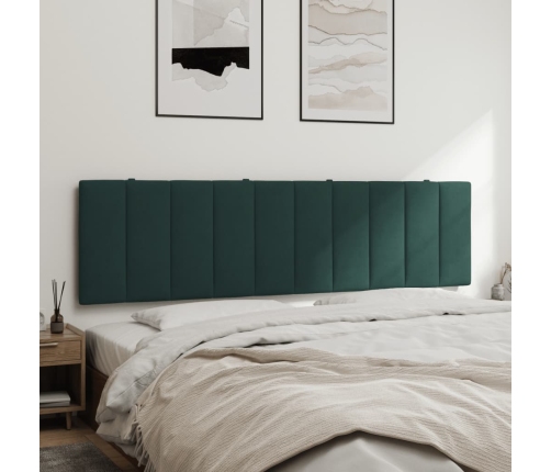 Cabecero de cama acolchado terciopelo verde oscuro 180 cm