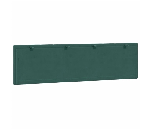 Cabecero de cama acolchado terciopelo verde oscuro 180 cm