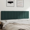 Cabecero de cama acolchado terciopelo verde oscuro 180 cm