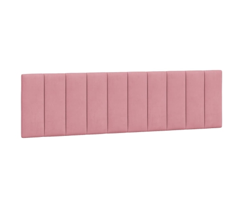 Cabecero de cama acolchado terciopelo rosa 180 cm