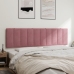 Cabecero de cama acolchado terciopelo rosa 180 cm