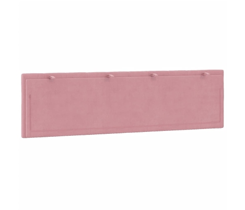 Cabecero de cama acolchado terciopelo rosa 180 cm