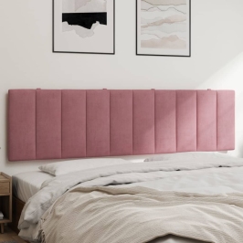 Cabecero de cama acolchado terciopelo rosa 180 cm