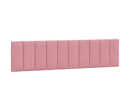 Cabecero de cama acolchado terciopelo rosa 200 cm