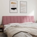 Cabecero de cama acolchado terciopelo rosa 200 cm