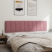 Cabecero de cama acolchado terciopelo rosa 200 cm