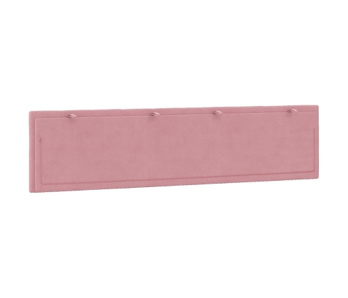 Cabecero de cama acolchado terciopelo rosa 200 cm