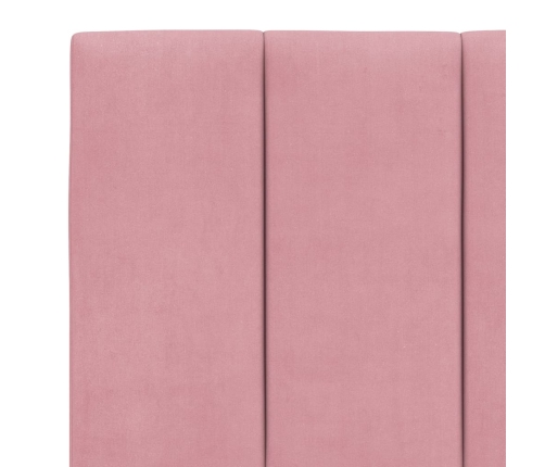 Cabecero de cama acolchado terciopelo rosa 200 cm