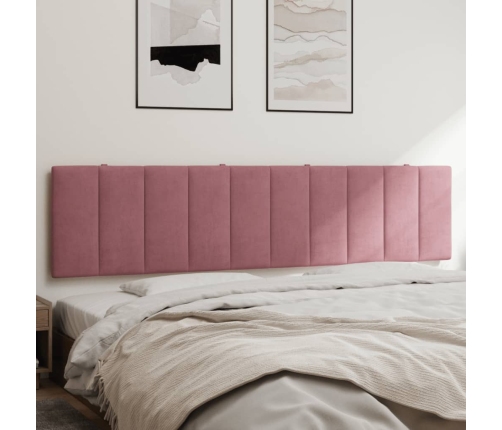 Cabecero de cama acolchado terciopelo rosa 200 cm