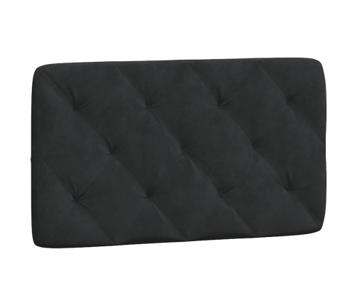 Cabecero de cama acolchado terciopelo negro 80 cm