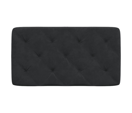 Cabecero de cama acolchado terciopelo negro 80 cm