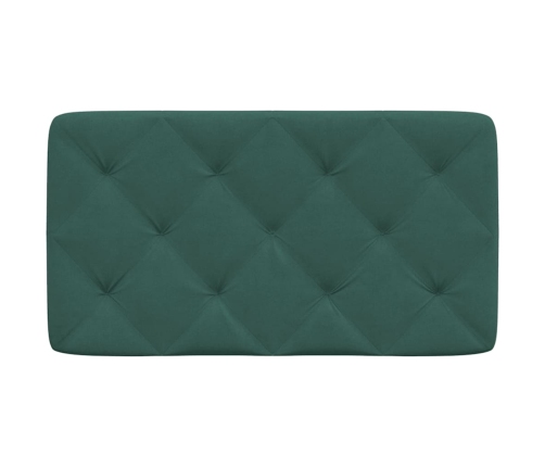 Cabecero de cama acolchado terciopelo verde oscuro 80 cm