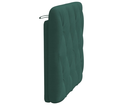 Cabecero de cama acolchado terciopelo verde oscuro 80 cm