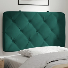 Cabecero de cama acolchado terciopelo verde oscuro 80 cm