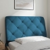 Cabecero de cama acolchado terciopelo azul 80 cm