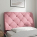 Cabecero de cama acolchado terciopelo rosa 80 cm