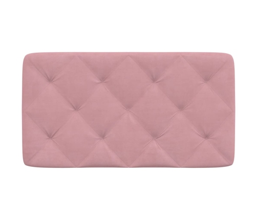 Cabecero de cama acolchado terciopelo rosa 80 cm