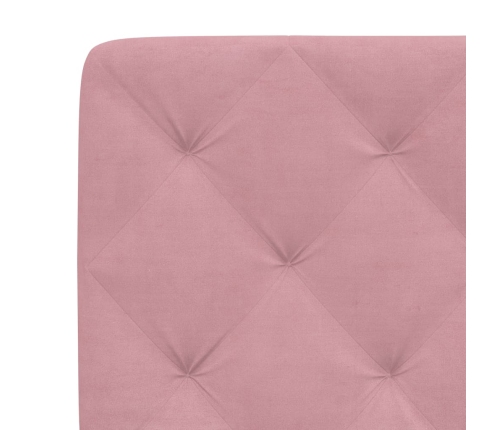 Cabecero de cama acolchado terciopelo rosa 80 cm