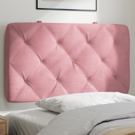 Cabecero de cama acolchado terciopelo rosa 80 cm