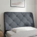 Cabecero de cama acolchado terciopelo gris oscuro 90 cm