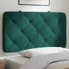 Cabecero de cama acolchado terciopelo verde oscuro 90 cm