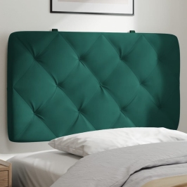 Cabecero de cama acolchado terciopelo verde oscuro 90 cm