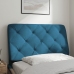 Cabecero de cama acolchado terciopelo azul 90 cm