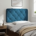 Cabecero de cama acolchado terciopelo azul 90 cm