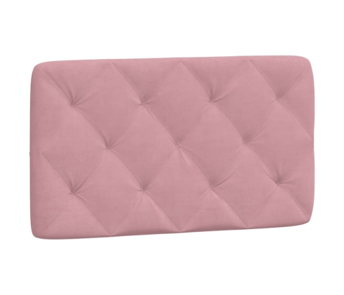 Cabecero de cama acolchado terciopelo rosa 90 cm