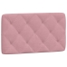 Cabecero de cama acolchado terciopelo rosa 90 cm