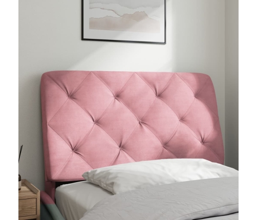 Cabecero de cama acolchado terciopelo rosa 90 cm