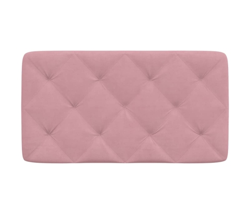 Cabecero de cama acolchado terciopelo rosa 90 cm