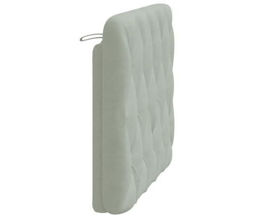 vidaXL Cabecero de cama acolchado terciopelo gris claro 100 cm