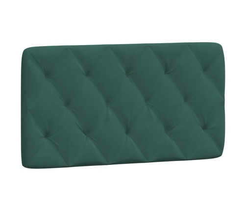 Cabecero de cama acolchado terciopelo verde oscuro 100 cm