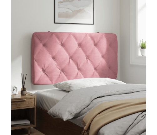 Cabecero de cama acolchado terciopelo rosa 100 cm