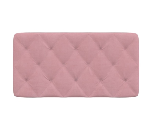 Cabecero de cama acolchado terciopelo rosa 100 cm