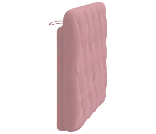 Cabecero de cama acolchado terciopelo rosa 100 cm