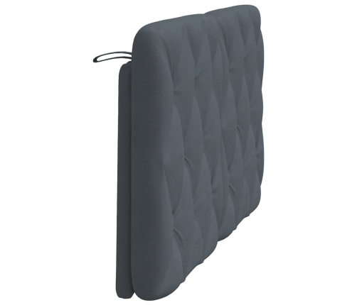 vidaXL Cabecero de cama acolchado terciopelo gris oscuro 120 cm