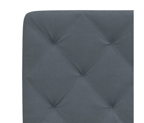 vidaXL Cabecero de cama acolchado terciopelo gris oscuro 120 cm