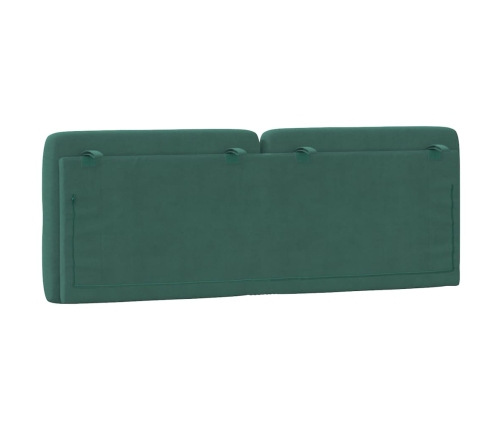 Cabecero de cama acolchado terciopelo verde oscuro 120 cm