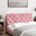 Cabecero de cama acolchado terciopelo rosa 120 cm