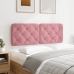 Cabecero de cama acolchado terciopelo rosa 120 cm