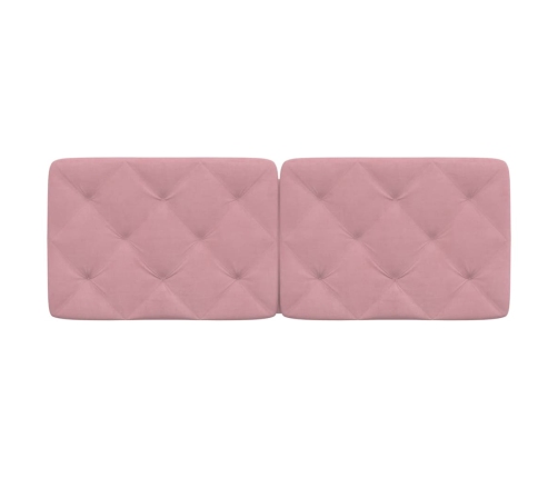 Cabecero de cama acolchado terciopelo rosa 120 cm