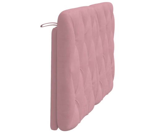 Cabecero de cama acolchado terciopelo rosa 120 cm