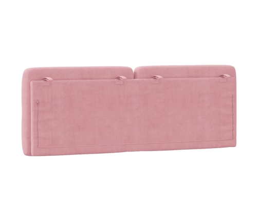 Cabecero de cama acolchado terciopelo rosa 120 cm