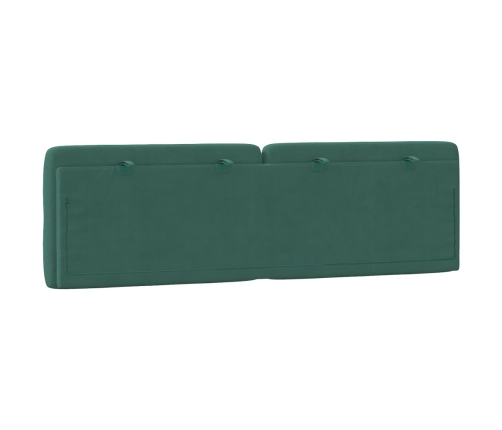 Cabecero de cama acolchado terciopelo verde oscuro 160 cm