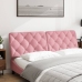 Cabecero de cama acolchado terciopelo rosa 160 cm